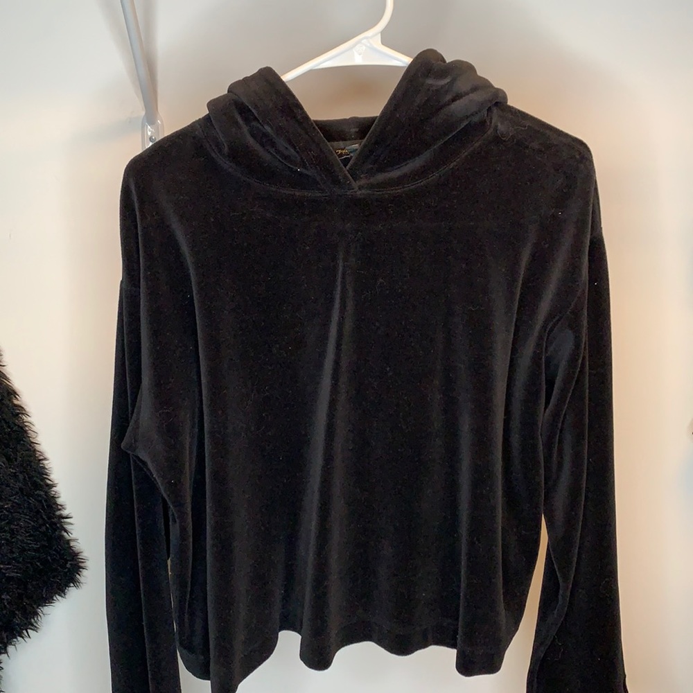 Juicy Couture Velour Cropped Hoodie